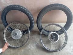 Yamaha YBZ Original Rims front and back tyre tube
