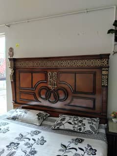 Bed with dressing table