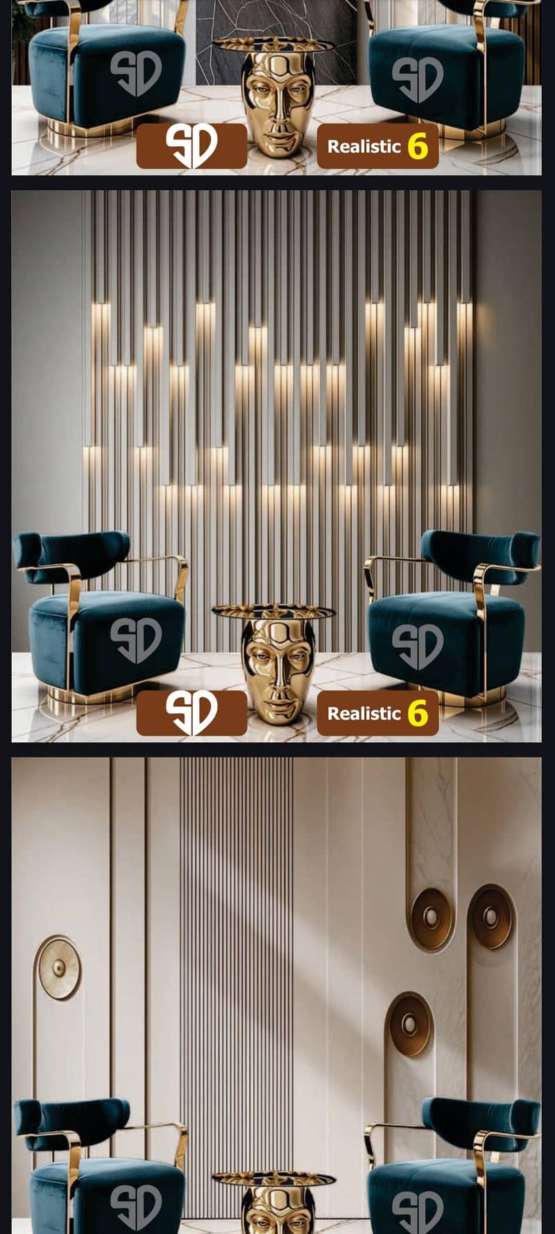 3d 4d 5d flax wallpaper 1