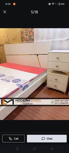 Double Bed With 2 Side Tables Best Quality In Your Choice Colours