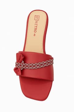 Ruby Luxe Bow Slides