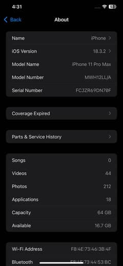 11 Pro Max 64gb Non PTA LL/A ufone/Zong Sim Working