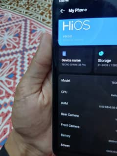 Tecno spark30 pro for sale. 8/128gb, g100