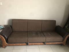 brown sofa cum bed
