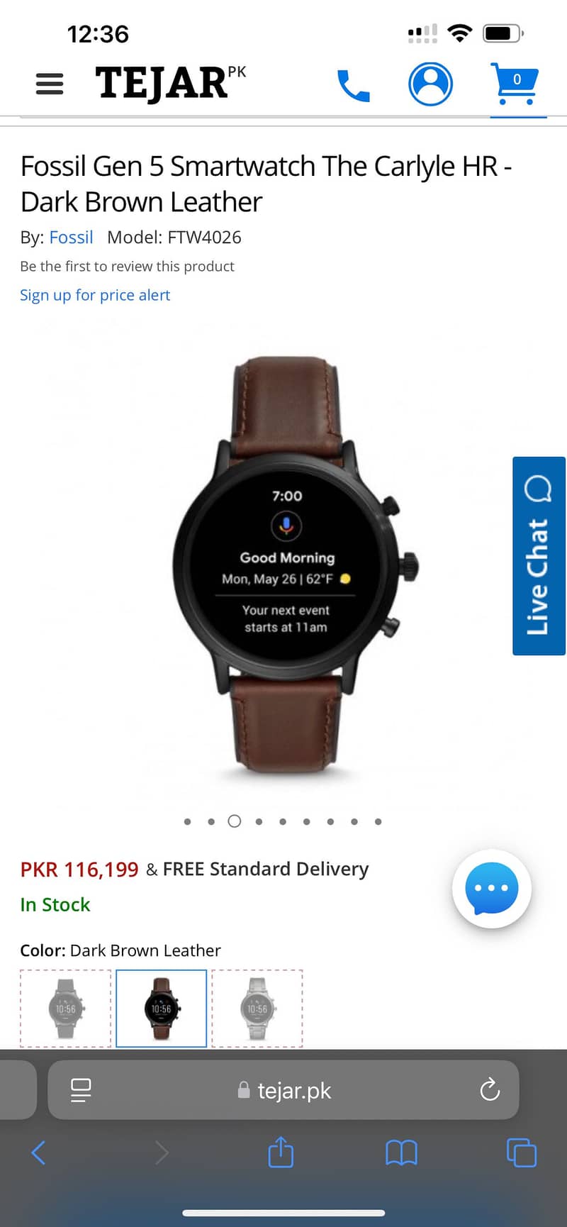 fossil gen 5 exchange possible with apple watch 1