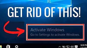 Activate windows and remove this mark forever