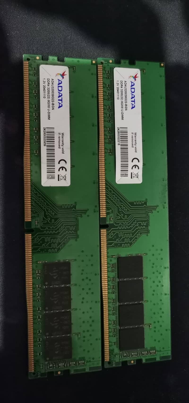 8x2 16 GB DDR4 3200MHZ Adata desktop 1