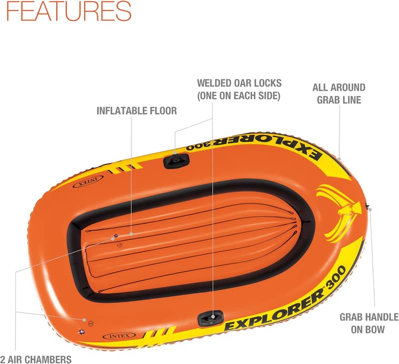 INTEX Explorer  300 Inflatable Boat 0