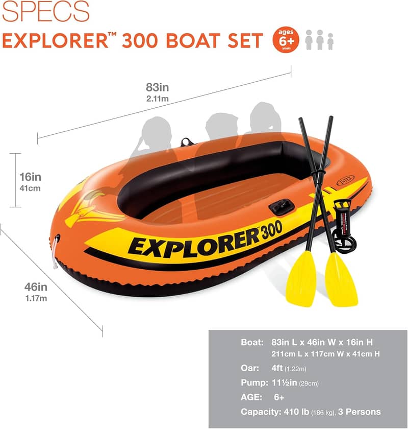 INTEX Explorer  300 Inflatable Boat 1