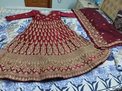 Baraat wedding dress | Bridal Red Maxi Lehnga Barat Ladies Suit