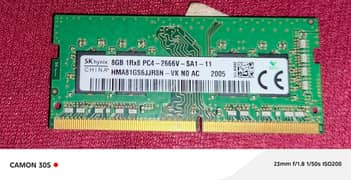SK hynix 8GB DDR4 Laptop RAM, 2666MHz, 1Rx8, Excellent Condition