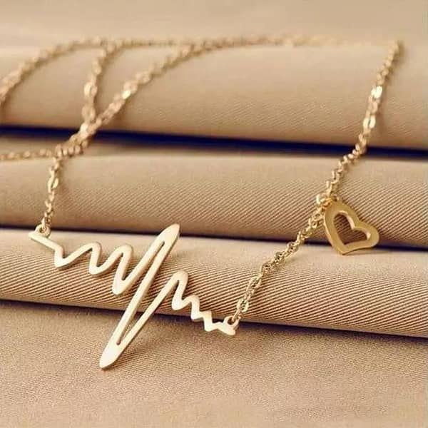 The Jewels Gallery Heartbeat Waves Necklace for Women - A Perfect Gift