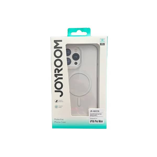 Joyroom JR-16XD8 Magnetic Case for iPhone 16 Pro Max - Transparent and Shockproof Silicone Design