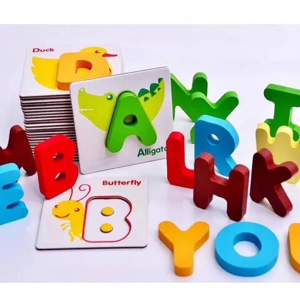 ABC Alphabet Word Game Digital Learning Card in British English