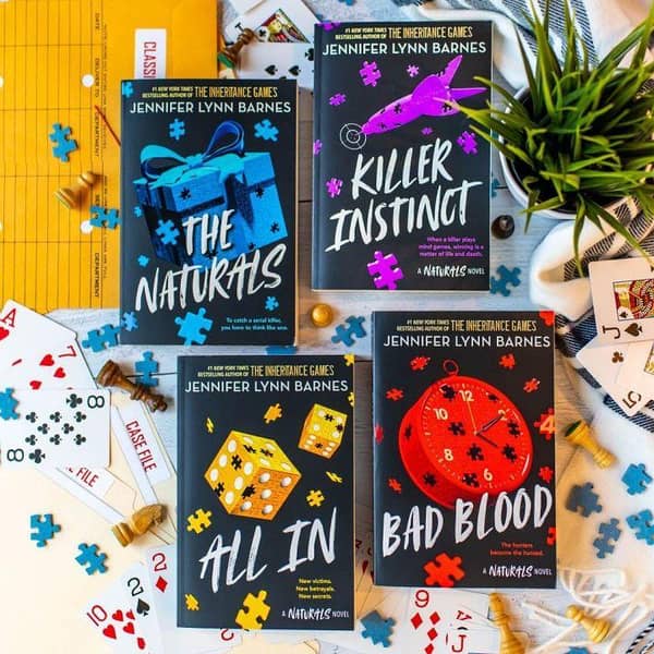 Jennifer Lynn Barnes' Naturals Series: Complete Set of 4 Books (The Naturals, Killer Instinct, All In, Bad Blood)