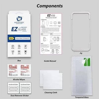 Whitestone Dome EZ Tempered Glass Screen Protector for iPhone 12 Pro Max - 2 Pack