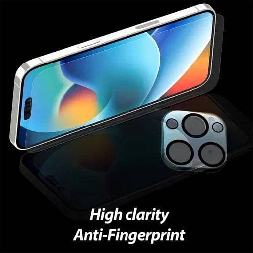 Whitestone Dome EZ Glass Screen Protector and Camera Lens Protector Kit for iPhone 14 Pro Max – 3 Pack with Installation Jig