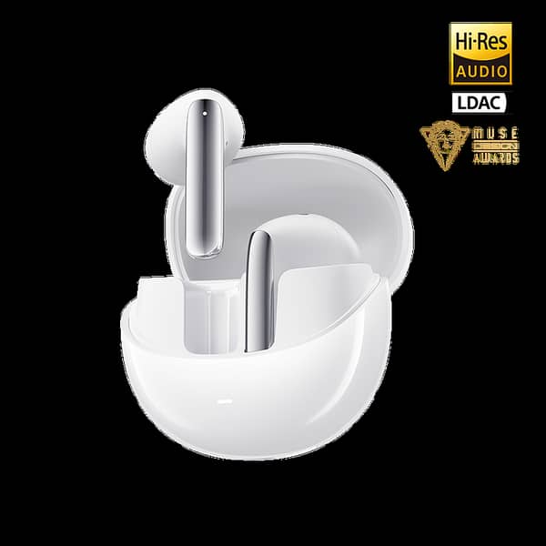 QCY AilyBuds Pro+ Wireless Earbuds with Adaptive ANC and Hi-Res Audio - White