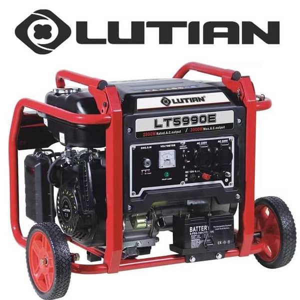 LUTIAN LT5990E Generator - 3.75Kva / 3Kw - Self Starting with Battery, Gas Kit, and Wheels