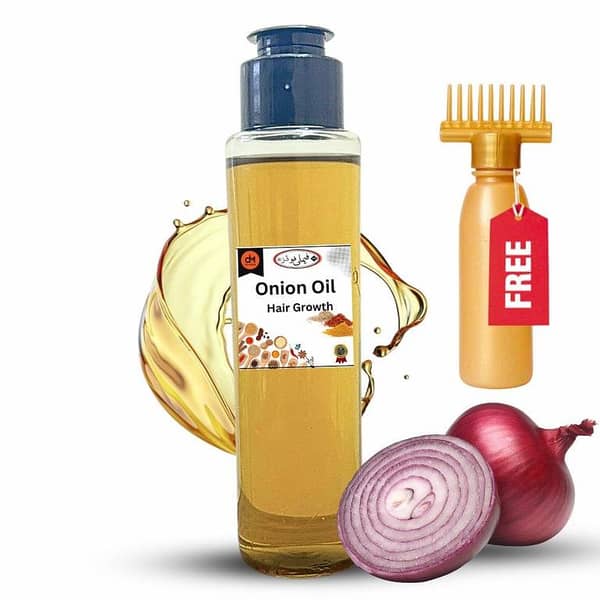Onion Oil 100ml - Hair Growth Oil for Men and Women, Includes Free Hair Comb