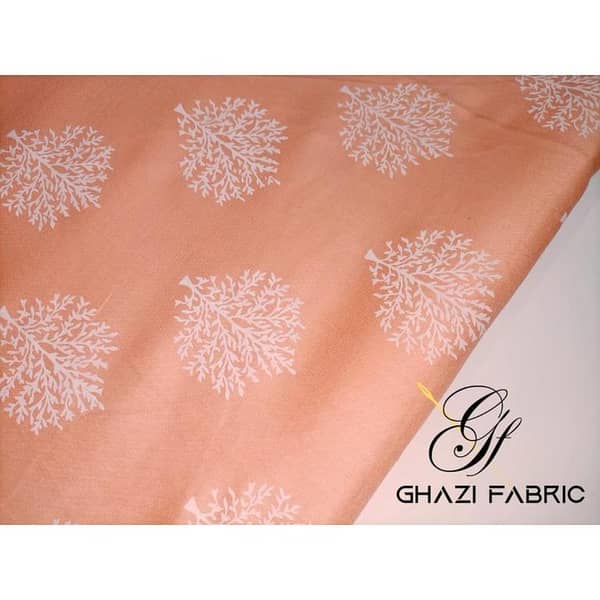 Peach Unstitched Linen Shirt by Ghazi - Model GTS923