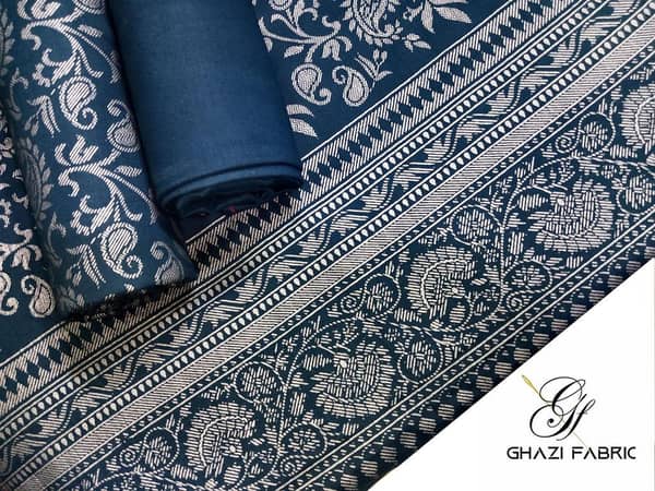 Unstitched 3-Piece Linen Suit for Women by Ghazi Fabric - Feroza Series Volume II (0035/3) with Zinc Silver Print