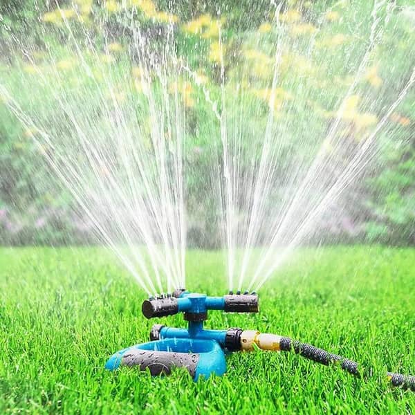 Automatic 360-Degree Rotating Sprinkler Nozzle for Garden and Lawn