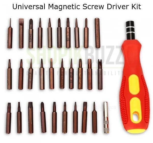 31-in-1 Magnetic Mini Screwdriver Bit Set for Cell Phone, Watch, and Laptop Repair | Shopikbuzz