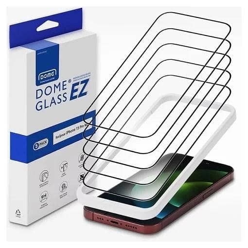 Whitestone Dome EZ Glass Screen Protector for iPhone 15 Pro Max – Set of 5