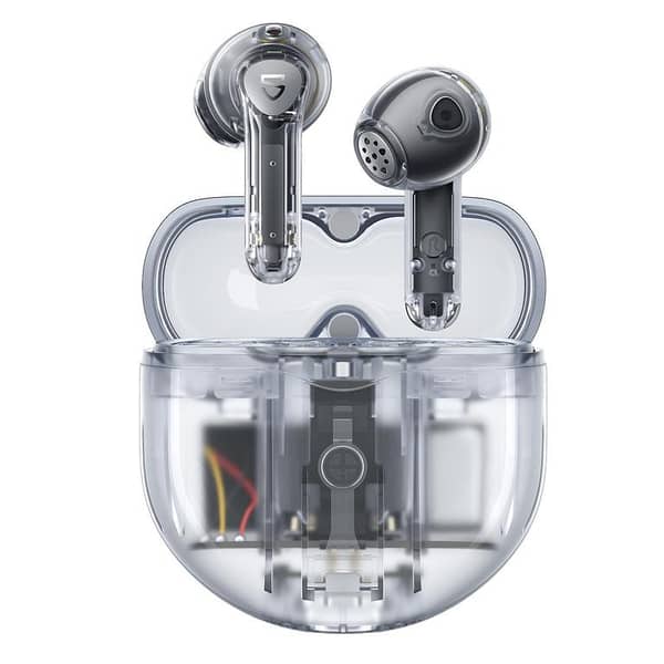 SoundPEATS Air 4 Transparent Case Bluetooth Wireless Earbuds with Touch Control and Fast Charging Case with LED Display