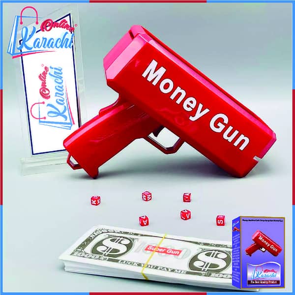 Online Karachi - Money Machine Cash Canon Party Rain Money G_u_n_ Paper Playing Spary Money Toy G_u_n_, Prop Money G_u_n_ with 100 Pcs Play Money Cash G_u_n_ Party Supplies (Money G_u_n_)