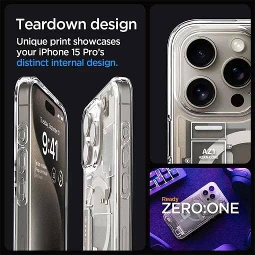 Spigen Ultra Hybrid Magfit MagSafe-Compatible Case for iPhone 15 Pro – Zero Natural Titanium