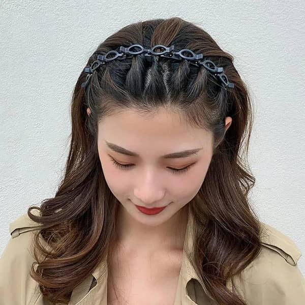 Double Layer Twist Plait Hair Band - Stylish Hair Accessories and Clips