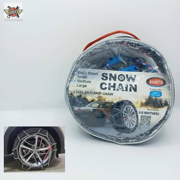BOOSTO Steel Anti-Skid Chains for Small Sedans