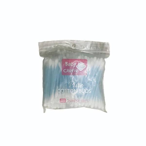 Baby Cherie Pure Cotton Buds - 300 Count Pack (3 x 100pcs)