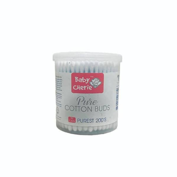 Baby Cherie Pure Cotton Buds - 200 Pieces in Each of 2 Packs with Box