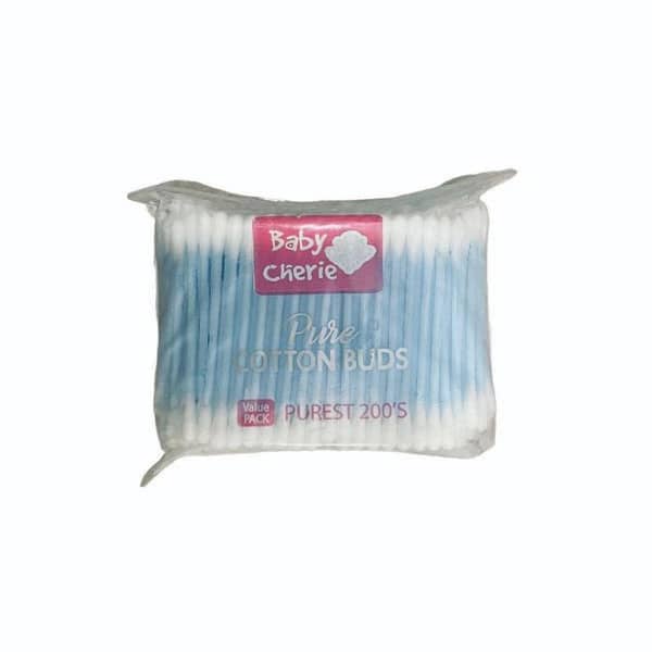 Baby Cherie 200's Pure Cotton Buds - Blue, Pack of Two, Imported
