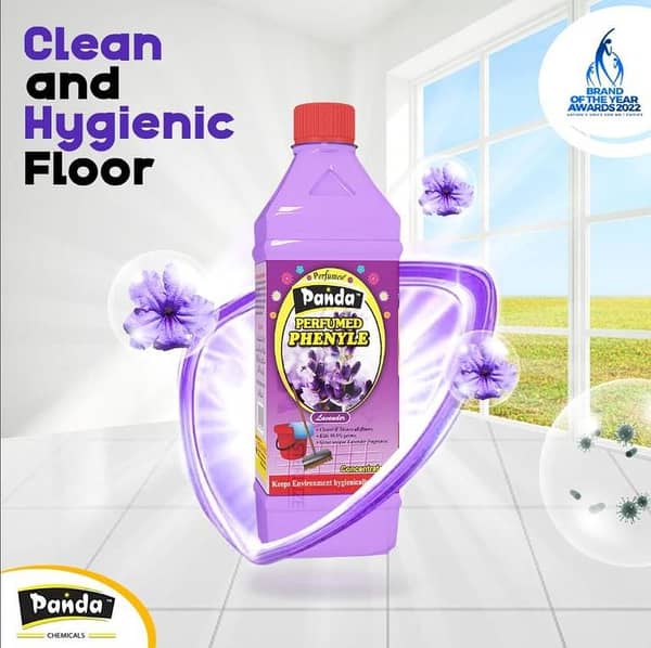 Panda 250 ML Lavender Perfumed Phenyle - Disinfectant Floor Cleaner for Homes, Offices, and More - 99.9% Germ Kill