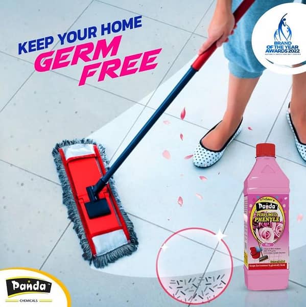 Panda Perfumed Phenyle 500 ML Rose Disinfectant Cleaner - Kills 99.9% Germs, Ideal for Floors and Surfaces in Homes, Offices, Hospitals