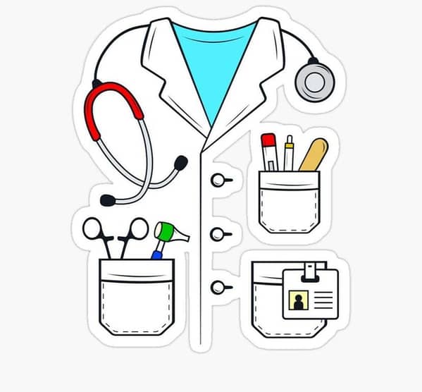 Doctor Sticker - Aesthetic Laptop and Mobile Stickers, 3 x 2 Inches