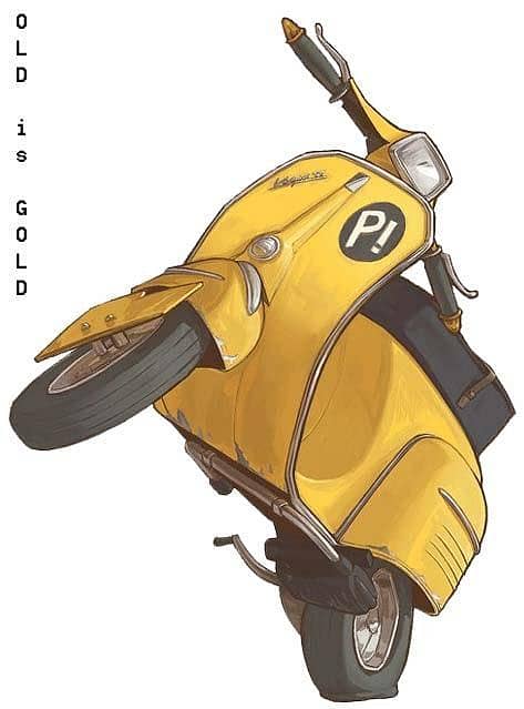 Vespa Sticker - Aesthetic Stickers for Laptops, Phones, Diaries, and More - 3 x 2 Inches