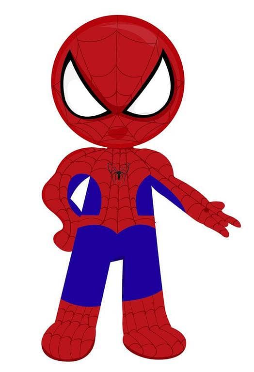 Baby Spiderman Sticker - Dimensions 3 inches x 2 inches