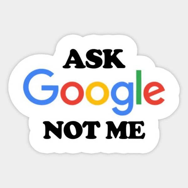 Google Stickers - 3 x 2 Inches