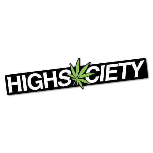 High Society Sticker - 3 x 1 inches - Aesthetic Art for Mobile, Laptop, and Diary Decoration