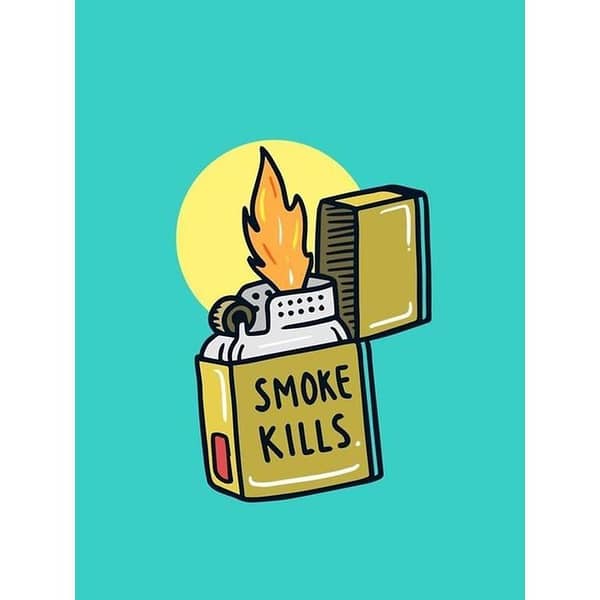 3x2 Inch Smoke Kills Sticker
