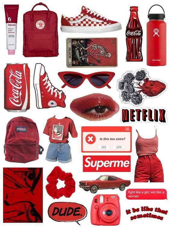 24-Pack Red Style Girl Stickers for Guitar, Skateboard, Laptop, and Graffiti Use