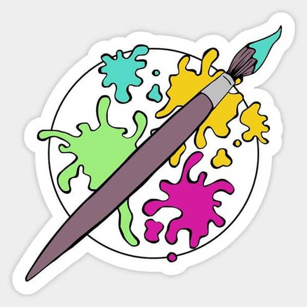 3 Inch x 2 Inch Painting Sticker