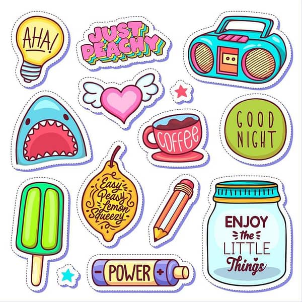 Aesthetic Art Stickers for Mobile, Laptop, Diary and Personal Decor