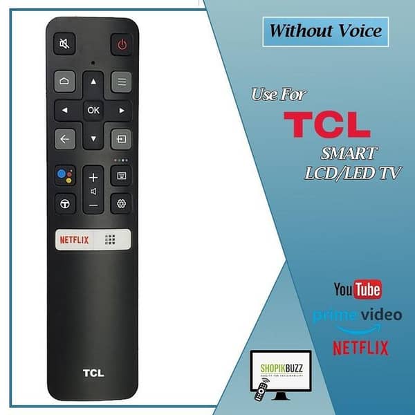 TCL Smart LED TV Remote Control without Voice Command and Netflix Button