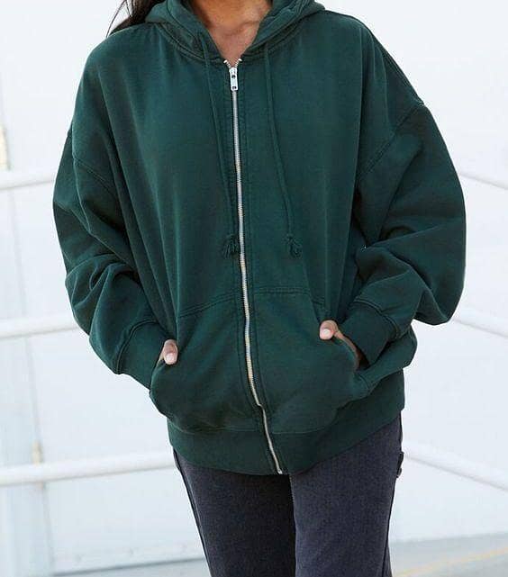 Jack Beos Green Fleece Pullover Hoodie with Zipper for Women - Cozy and Fashionable Winter Wear 08112023